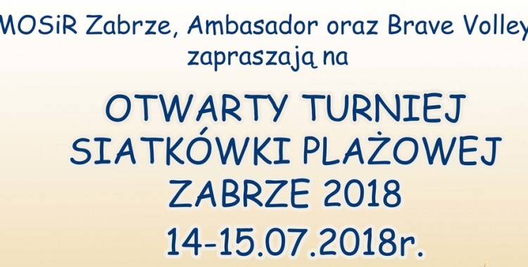 Otwarty Turniej Siatkówki Plażowej Zabrze 2018