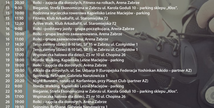 Oferta Aktywnego Zabrza na CZERWIEC