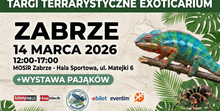 Targi Terrarystyczne Exoticarium w Hali Widowiskowo-Sportowej MOSiR Zabrze