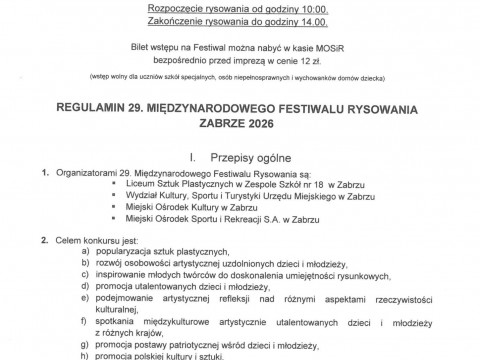29. Międzynarodowy Festiwal Rysowania w Zabrzu