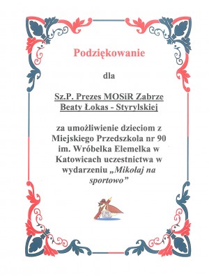 Podziękowanie MP nr 90