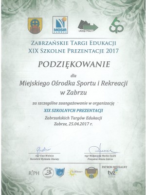 Podziękowanie Szkolne Prezentacje