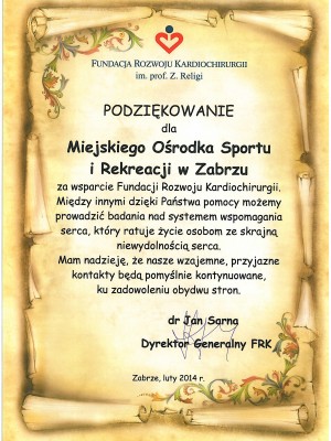 Podziękowania FRK